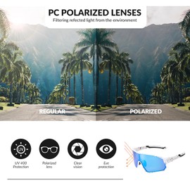 ROCKBROS Cycling Glasses Sunglasses Polarised Photochrome UV400 Women Men Wind Protection Glasses Sports Glasses Cycling Glasses for Cycling