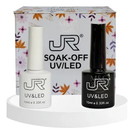 Duo Gel Blanco Y Negro Jr Para Uñas Semipermanente 10ml Cu                                                                                            