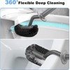 Toilet Bowl Brush Holder Set: Curved Design with Holder for