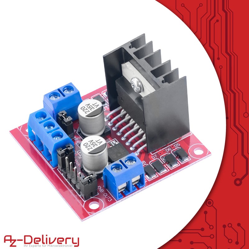 AZDelivery Dual H Bridge DC Stepper Motor Driver Controller Board