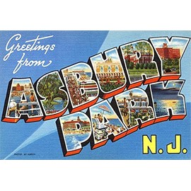 Greetings from Asbury Park, New Jersey #3-1930's - Vintage Postcard Poster