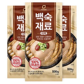 Natural Samgyetang Breast Soup Ingredients 7 Types Tea Bags, 100g, Pack of 3