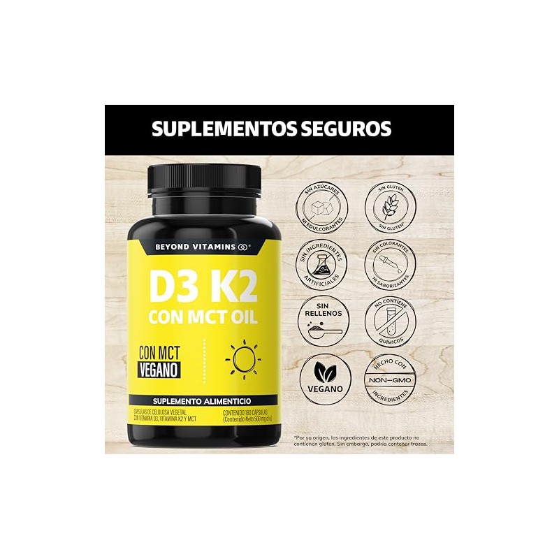 Vitamina Mct Oil Azúcar Suplemento Alimenticio Vegano Beyond Vitamins Ingredientes