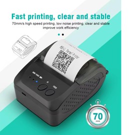 GZGYNADAST Bluetooth Receipt Printer, 58mm Mini Thermal POS Printer Portable Personal Bill Printer 2 inches for Restaurant Sales Retail Compatible with Android