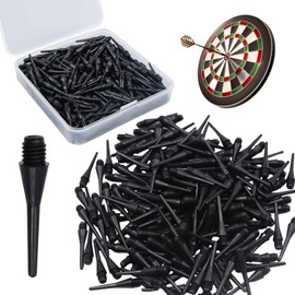 CXNXFD Pack of 200 Dart Tips, Plastic Replacement Tips, Soft Dart Tips, Soft for Dart Sports Enthusiasts, Dart Accessories, Not Easy to Break for Electronic, Black