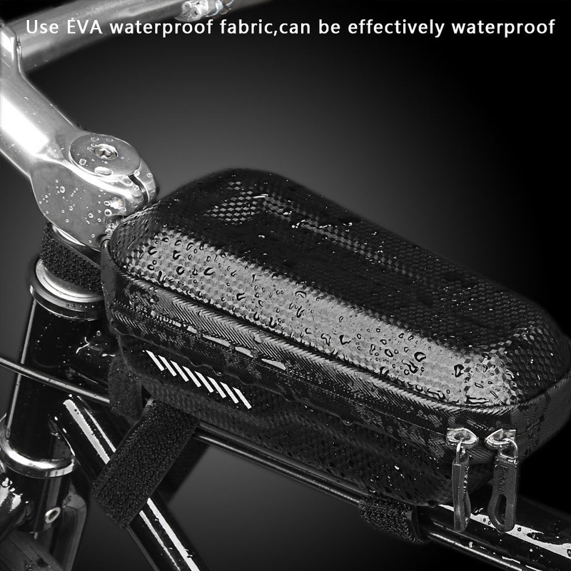 Hardshell Bicycle Mountain Bike Bag Front Beam Pipe Waterproof Saddle