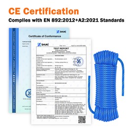 AOLEBA 8.5mm Static Climbing Rope, Outdoor Rock Climbing Ropes, Heavy Duty Rappelling Rope for Fire Rescue, Escape, 10M(32Ft) 20M(64Ft) 30M(96Ft) Ice Climbing Equipment & Parachute Accessories