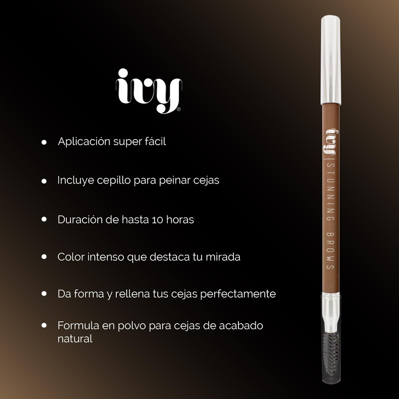 LApiz para Cejas IVY | Efecto Polvo, Larga Duración 10