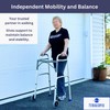 Foldable Lightweight Two Button Walker with 5” Wheels, Includes Ski