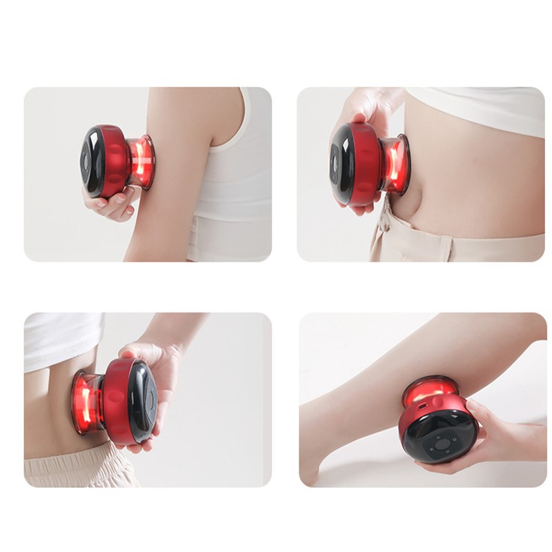 Electric Vacuum Cupping Massager Hot Compress 6 Gears Suction Flameless