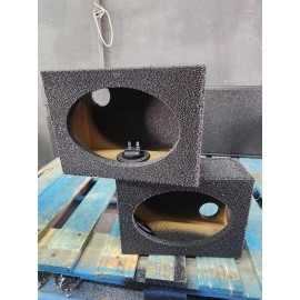 Kuztomboxes Dual 6x9" Universal Speaker Boxes Heavy duty Liner Sprayed marine truck car