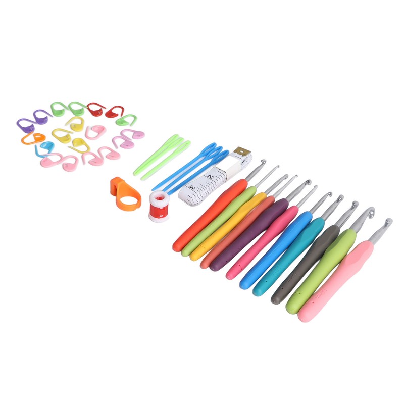 Crochet Hooks Set Soft Handle Crochet Hand Knitting Needles Art