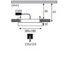 Paulmann Areo 929.39 LED recessed panel IP44 square 180 mm