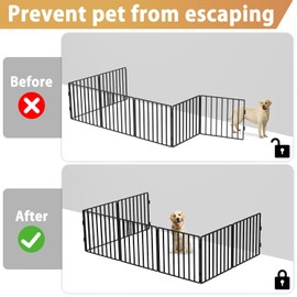 ForoGore 4 Pack Fence to Wall Anchor Compatible with FXW Dog Playpen, Dog Playpen Accessories for Yard, Fireplace, Doorways Indoor/Outdoor(Black)