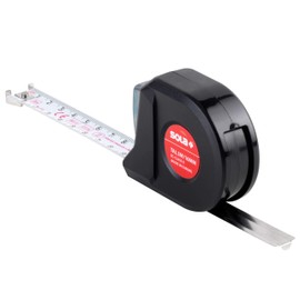 SOLA TALMETER Tape Measure 3 m / 16 mm - Pocket Tape Measure with Compass and Marking Function - Steel Tape Painted White with mm Scale - Accuracy Class II - Roll Metre with Fixed End Hook - Length 2
