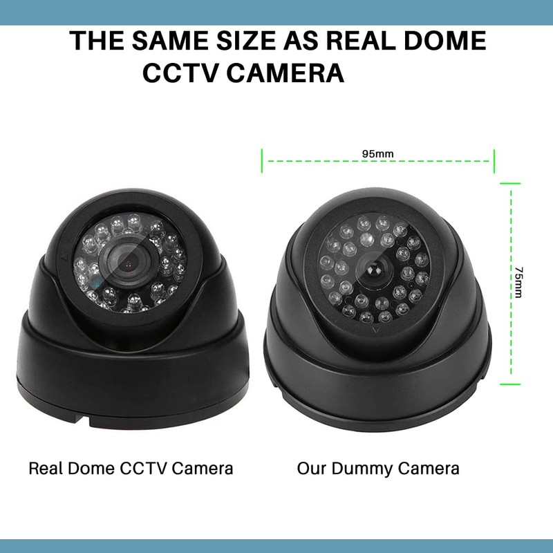 JUSTOP Twin Pack Dummy CCTV Camera Dome Style Security Cam