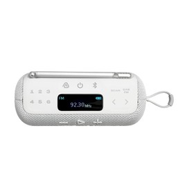 JBL Tuner 3 Portable DAB/DAB+/FM Bluetooth Radio with 6 Stations, Up to 15 Hours Playback, IP68 Waterproof and Dustproof, Auracast Multi-Cast Connection, Compatible with JBL Portable App, White