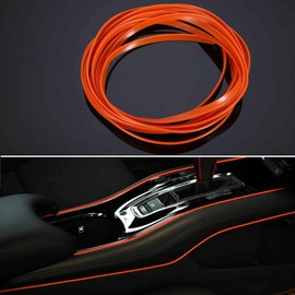 Riloer DIY Car Interior Strip Decoration Universal 5 m ABS 3D Strip with Tool Interior Decoration Trim Accessories Electroplating Silver