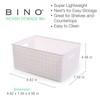 BINO Plastic Basket, Small White, 5 Pack - Rectangular Cabinet