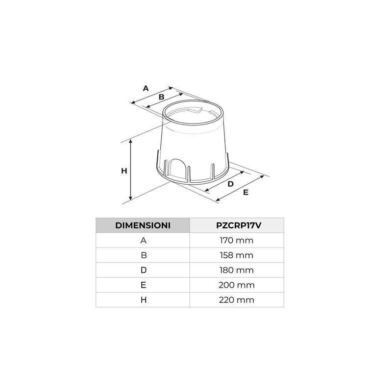 First Plast pzcrp17 V-y Pozzetto Garden with Lid pedonabile, Green,