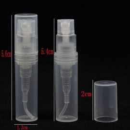 5Pcs Transparent Mini Spray Bottle, 2ml 3ml 5ml Empty Plastic Spray Bottle Fine Mist Refillable Perfume Bottle Travel Sample Containers(2ml)Lightweight and Portable Refillable Cosmetic Spray Bottles