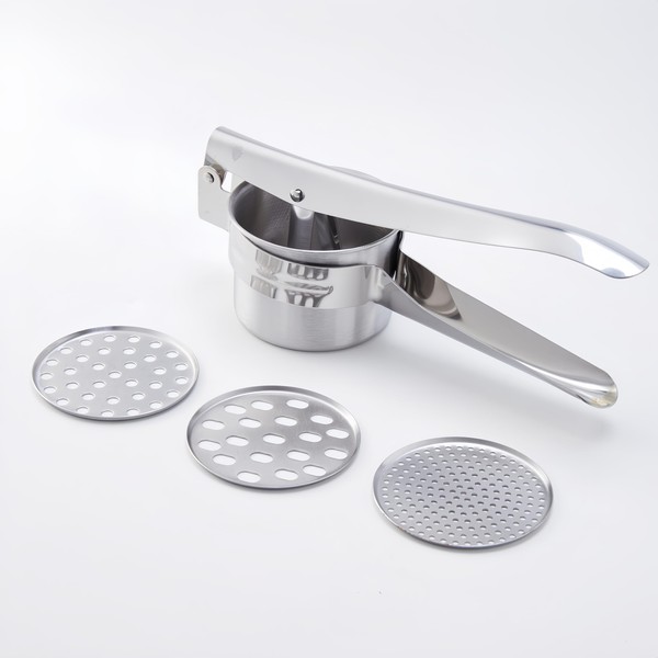 Stainless Steel Khuon Banh Lot Press – Multi-Purpose Potato Ricer,