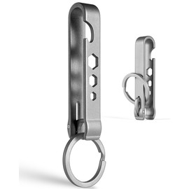FEGVE Titanium Duty Belt Key Holder, Key Belt Clip, Carabiner Keychain Clip with Key Ring, Keychain Multitool -(L/Matte)