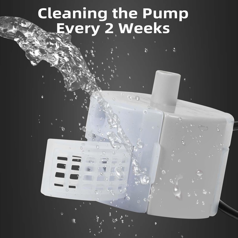 Ultra-Quiet Replacement Pump for Stainless Steel Cat Water Fountains -