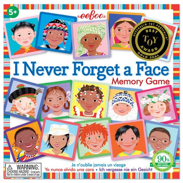 eeBoo I Never Forget a Face Memory Matching Game for Kids