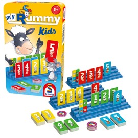 Schmidt Spiele König 51439 MyRummy Kids, Bring Mich mit Spiel in der Metalldose, Bunt
