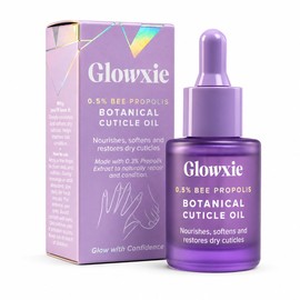 Glowxie Cutile Oil for Women - Formulated with Bee Propolis to Repair and Protect - Hydrating Cuticle Oil for Nails, Nail Repair & Growth - Sweet Almond & Jojoba Nail Treatment Oil