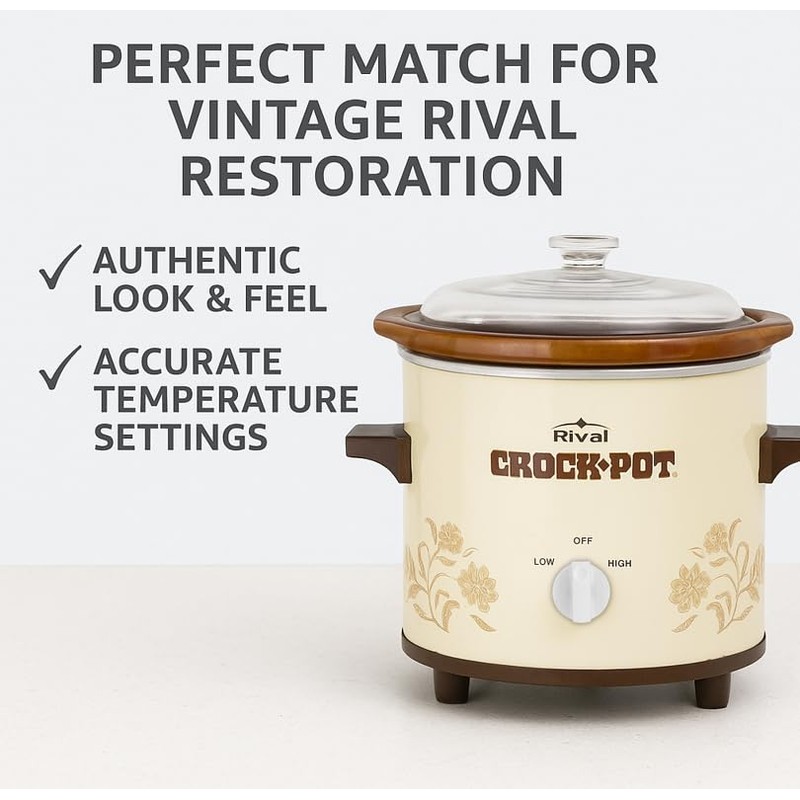 Slow Cooker White Knob Replacement Compatible with Crock-Pot and Rival