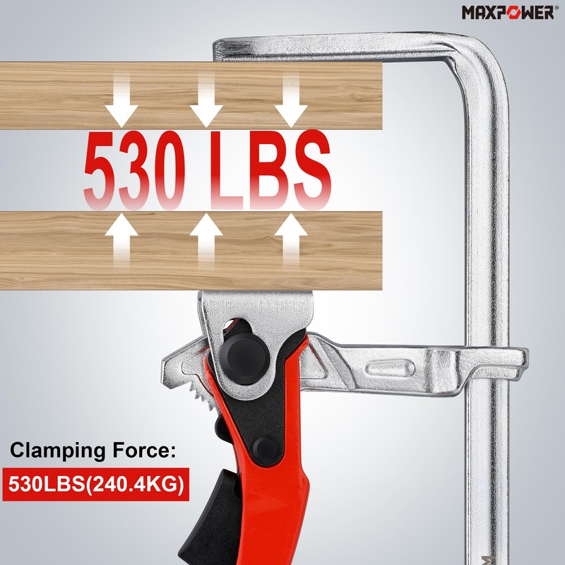 MAXPOWER Ratcheting Table Clamp, Quick Release Clamp For MFT and