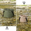 Akkerds Folding Bucket, Large Capacity, Fishing, Foldable, Outdoor Camping (Brown,
