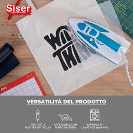 Siser® EasyWeed® Nero, 30cm x 1mt, vinile termotrasferibile termoadesivo per personalizzare i tessuti, hobby creativi, certificato VeganOk e Oeko-Tex standard 100 classe I.