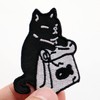 Patch Cat and Bait Bag Iron on Cute Cat Embroidered