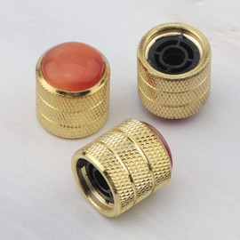 Unxuey 3pcs Red Gemstone Guitar Volume Control Top Volume Control for Electric Guitar Accessories