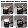 Stainless Steel Saucepan with Pour Spouts Wood Handle Cooking Pot