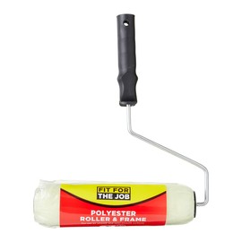 Fit For The Job 9 inch Medium Pile Paint Roller & Frame for DIY Painting With Emulsion Paints - Roller Sleeve for Painting Walls & Ceilings and other Smooth & Semi Smooth Surfaces, 9"