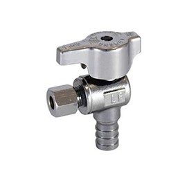 Legend Valve 114-609NL 1/4 Turn Chrome Brass Angle Stop Valve, No Lead, 3"x2.4"x1.1"