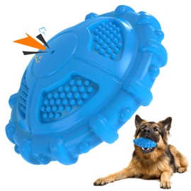 MASBRILL Dog Toys Indestructible, Squeaky Chew Toy for Aggressive Chewer, Tough Pet Toy for Boredom Small Medium Large Breeds, Milk Flavor Interactive Dogs Teething for Birthday Present, Blue