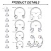 AVYRING 16G Septum Piercing Set Stainless Steel Horseshoe Nose Ring