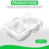 Lanasz 50 Pcs Condiment Container with Lid, Disposable Double Compartment