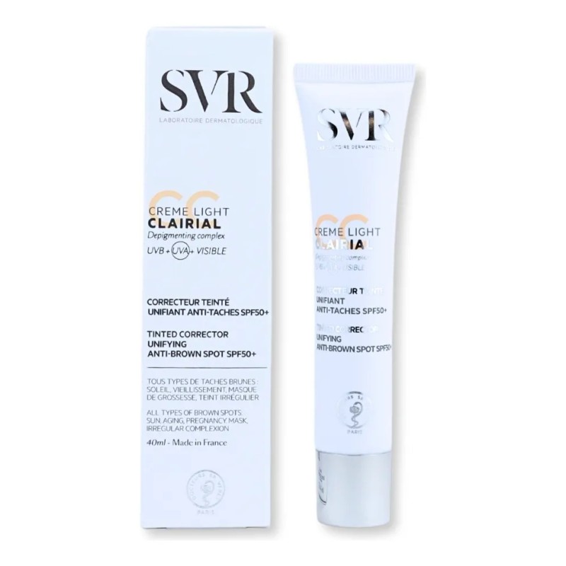 Svr Clairial Crema Anti Manchas Maquillaje Tono Light 40ml Hipoalergénica