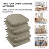 Wellsin Chair Cushions for Dining Chairs 6 Pack - Kitchen