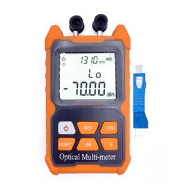 Elfcam® - FTTH Optical Multimeter for Field Technicians, Fiber Optic Multimeter Built-in 2mW Visual Fault Locator (VFL), Supplied with Fiber Optic Adapter/Coupler SC Male to LC Female (E-280)