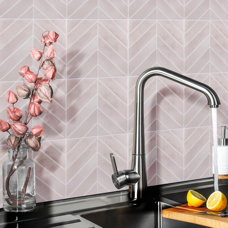 AllDecoo Peel and Stick Backsplash for Kitchen,New Upgrade Herringbone Premium