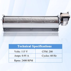 Hipoilk SRV7000-659 Convection Blower Fan for Pelpro PP60, PP60-B, PP60B Pellet Stove, Distribution Blower for Pleasant Hearth PH50CABPS, PH35PS, PH50PS Pellet Stove