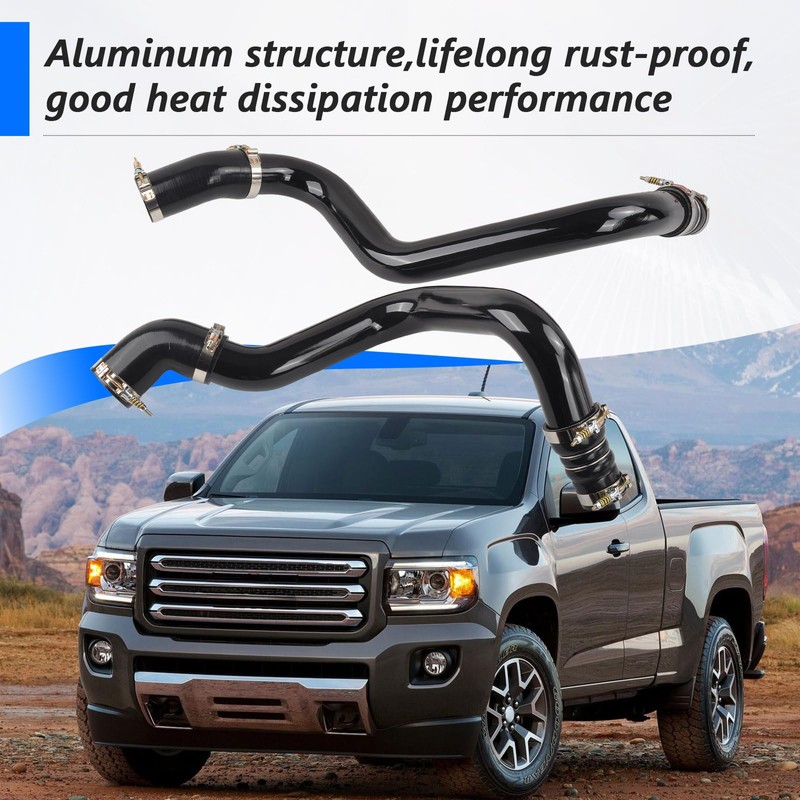 SSN 3" Aluminum Intercooler Pipe &Boot Kit Compatible with 2002