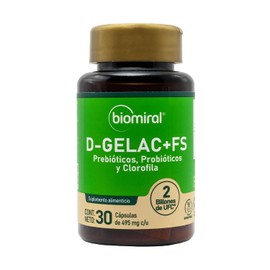 Biomiral Gelac Suplementos Alimenticios Probióticos Prebióticos Clorofila Fibra Lactobacilos Cápsulas 495 Billones Ufc Libre Ogm